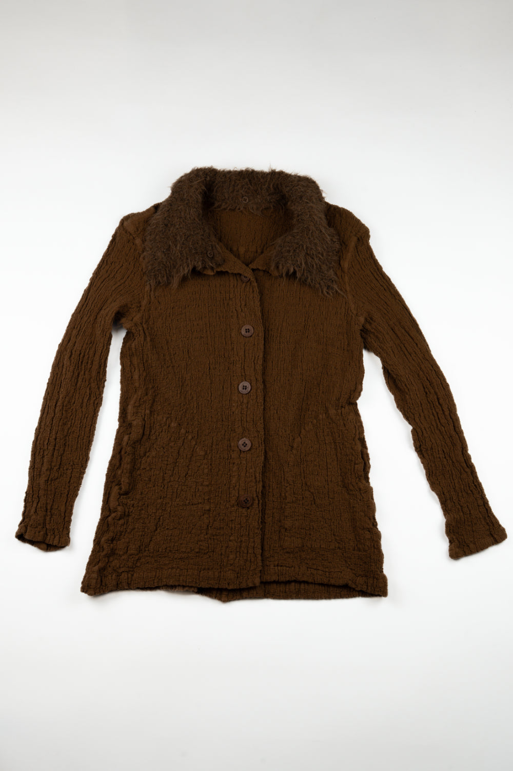 Issey Miyake Cardigan - Cauliflower textured cotton cardigan, 2006