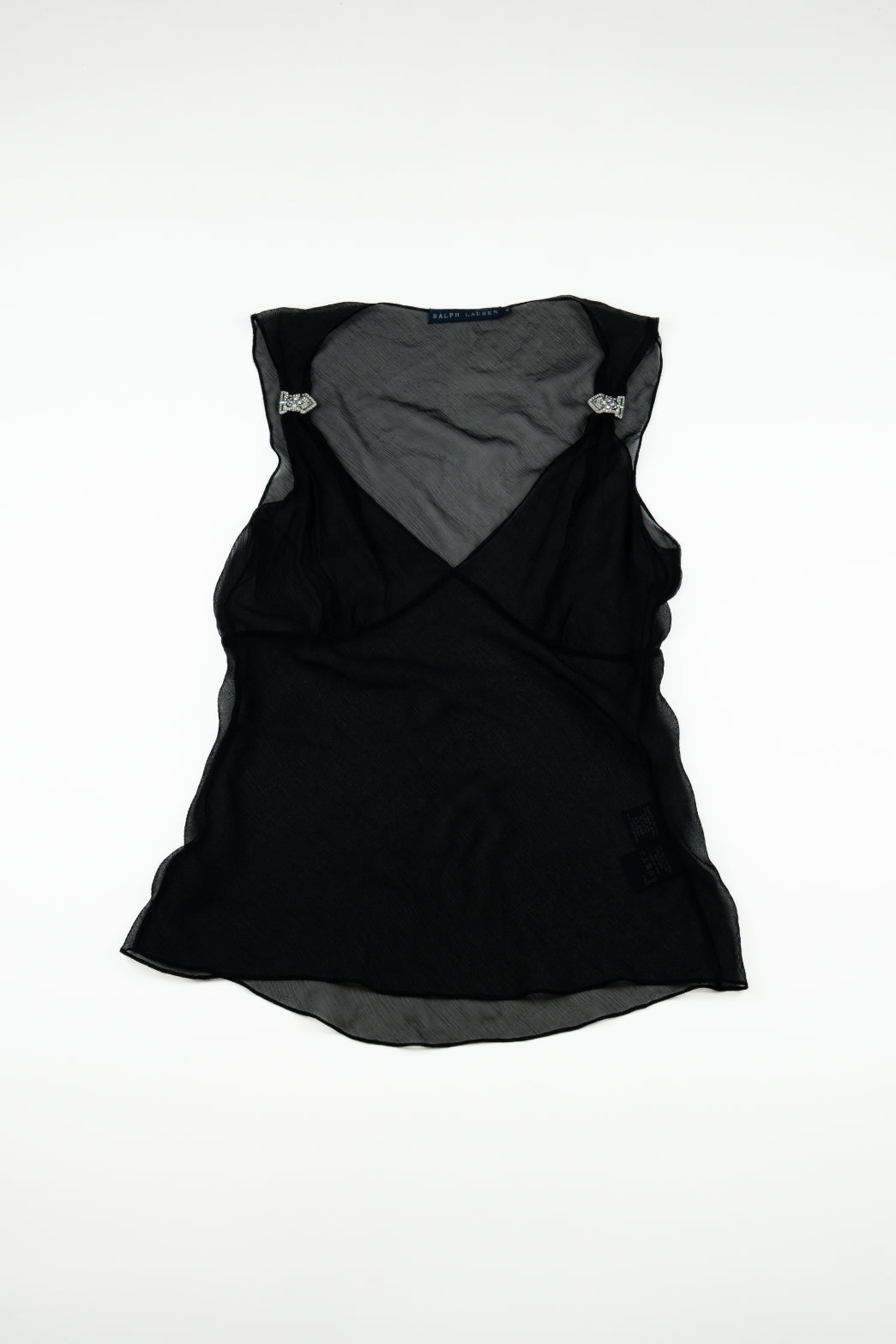 Ralph Lauren Top - Sheer Black top, FW2002
