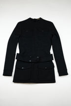 Balenciaga Top - Belted grey top with utility pockets, FW2007