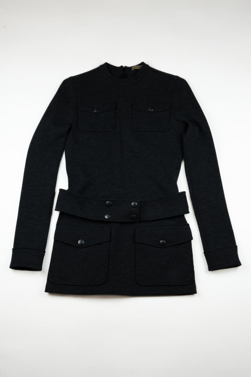 Balenciaga Top - Belted grey top with utility pockets, FW2007