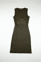 Kenzo - Sheer backless khaki dress, 2015