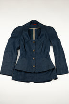 Vivienne Westwood - Red Label, Blue linen skirt suit, SS1998