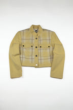 Courreges - Yellow check wool jacket, c.1980s