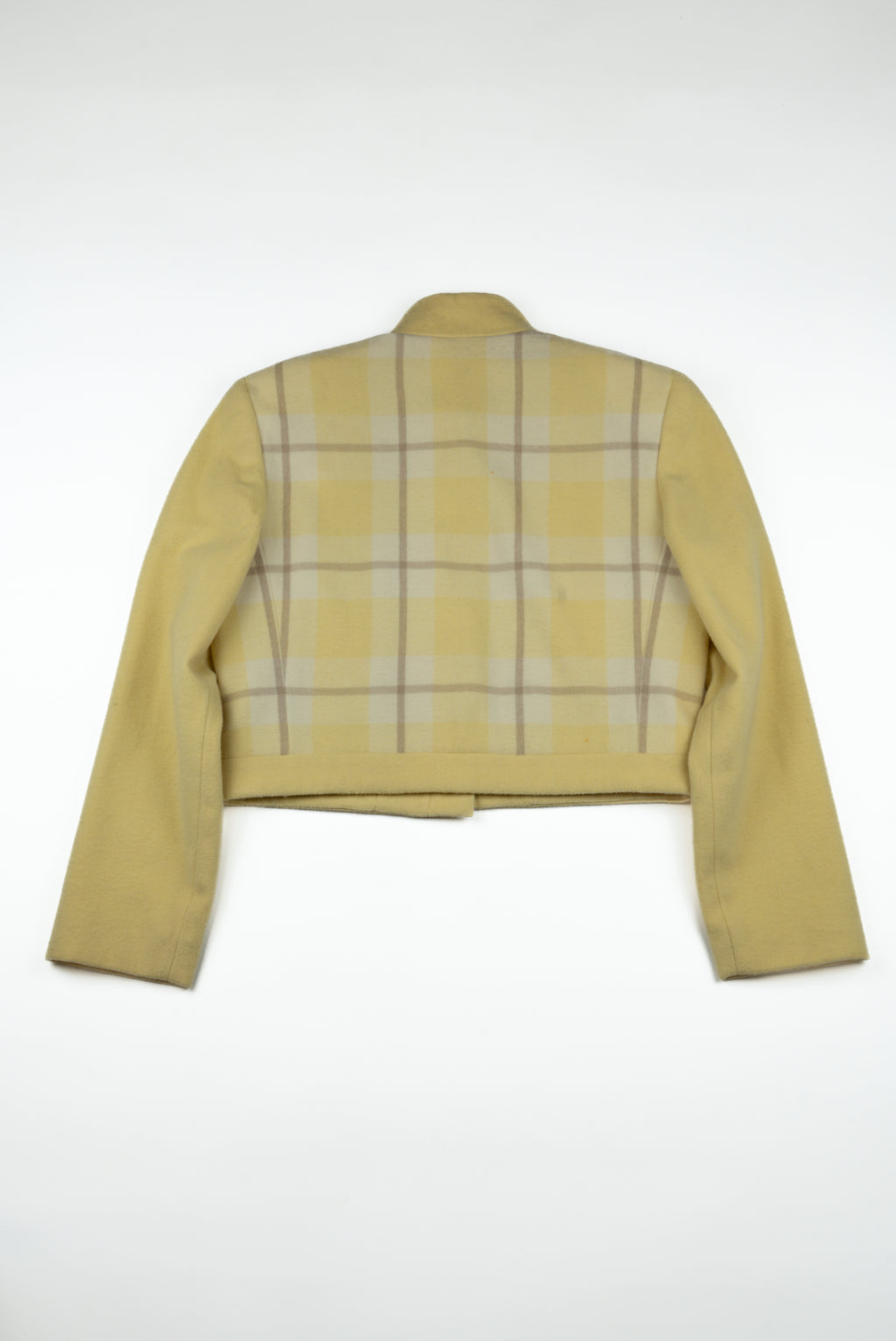 Courreges - Yellow check wool jacket, c.1980s