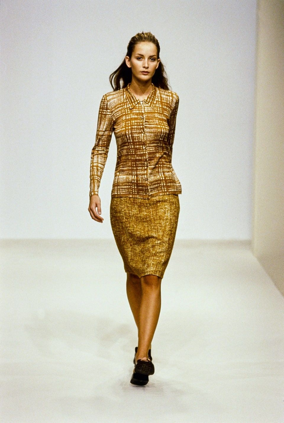 Prada - printed tweed shirt, SS1996