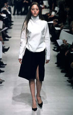 Balenciaga - Dark Grey structured skirt suit, FW1998
