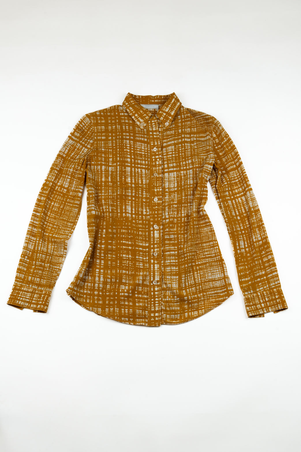 Prada - printed tweed shirt, SS1996