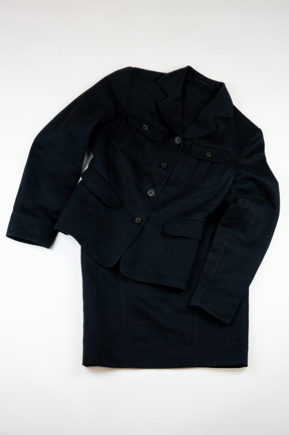 Gucci - Tom Ford era Tailored Military inspired Skirt suit