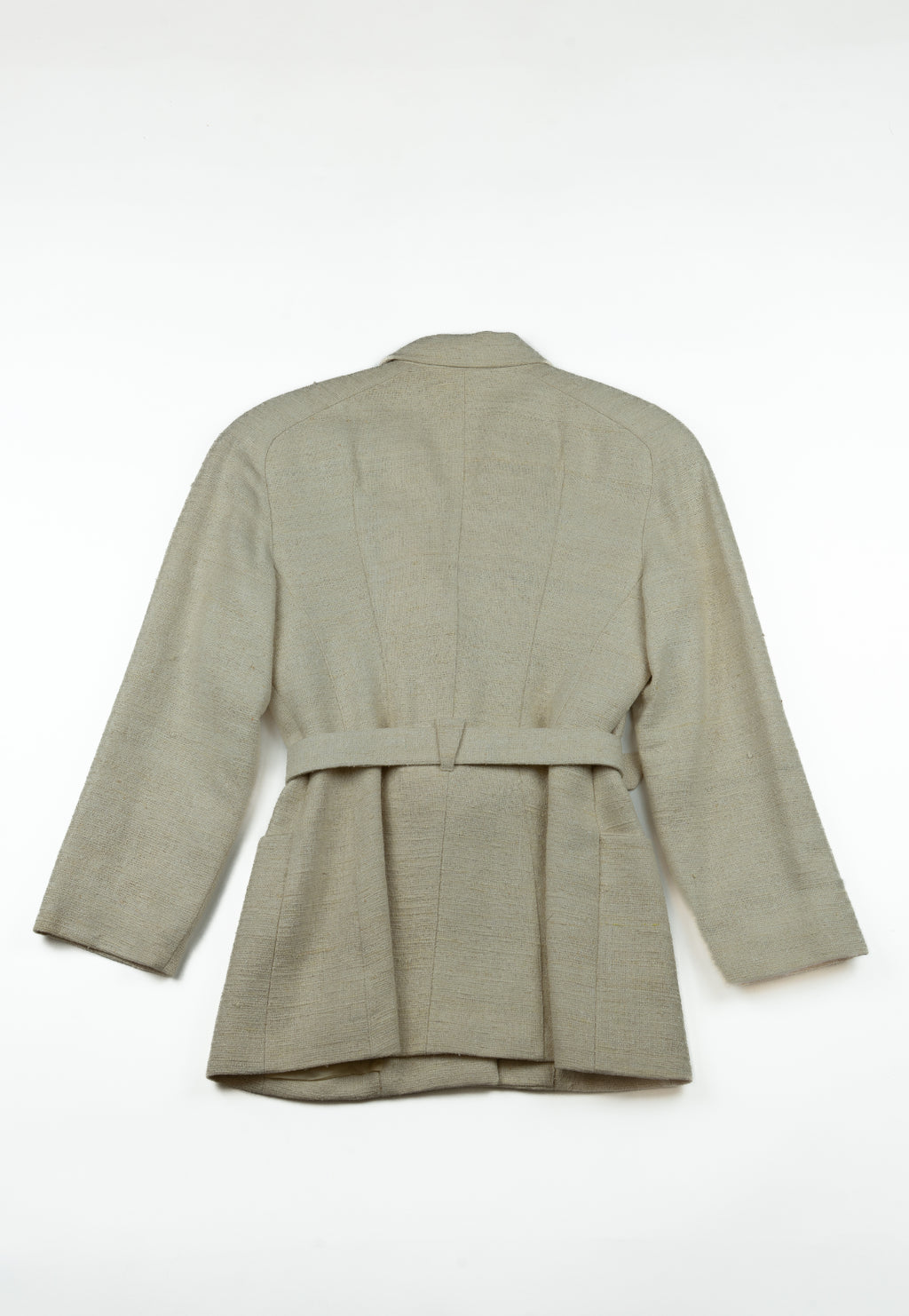 Mugler - cream suit with pearl hardwear, 1995