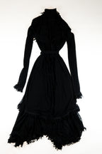 Jean Paul Gaultier - Sheer Dress and Robe overlay with fringe details, 1998
