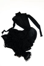 Jean Paul Gaultier - Sheer Dress and Robe overlay with fringe details, 1998