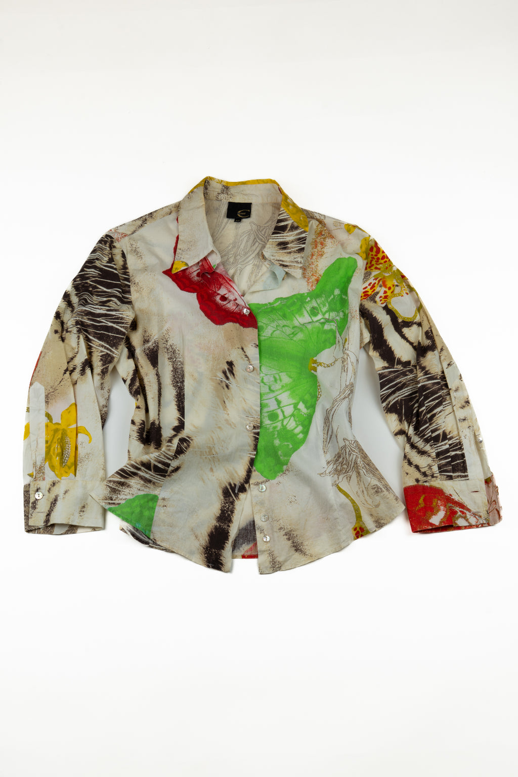 Just Cavalli - Mixed animal and botanical print shirt, SS2000