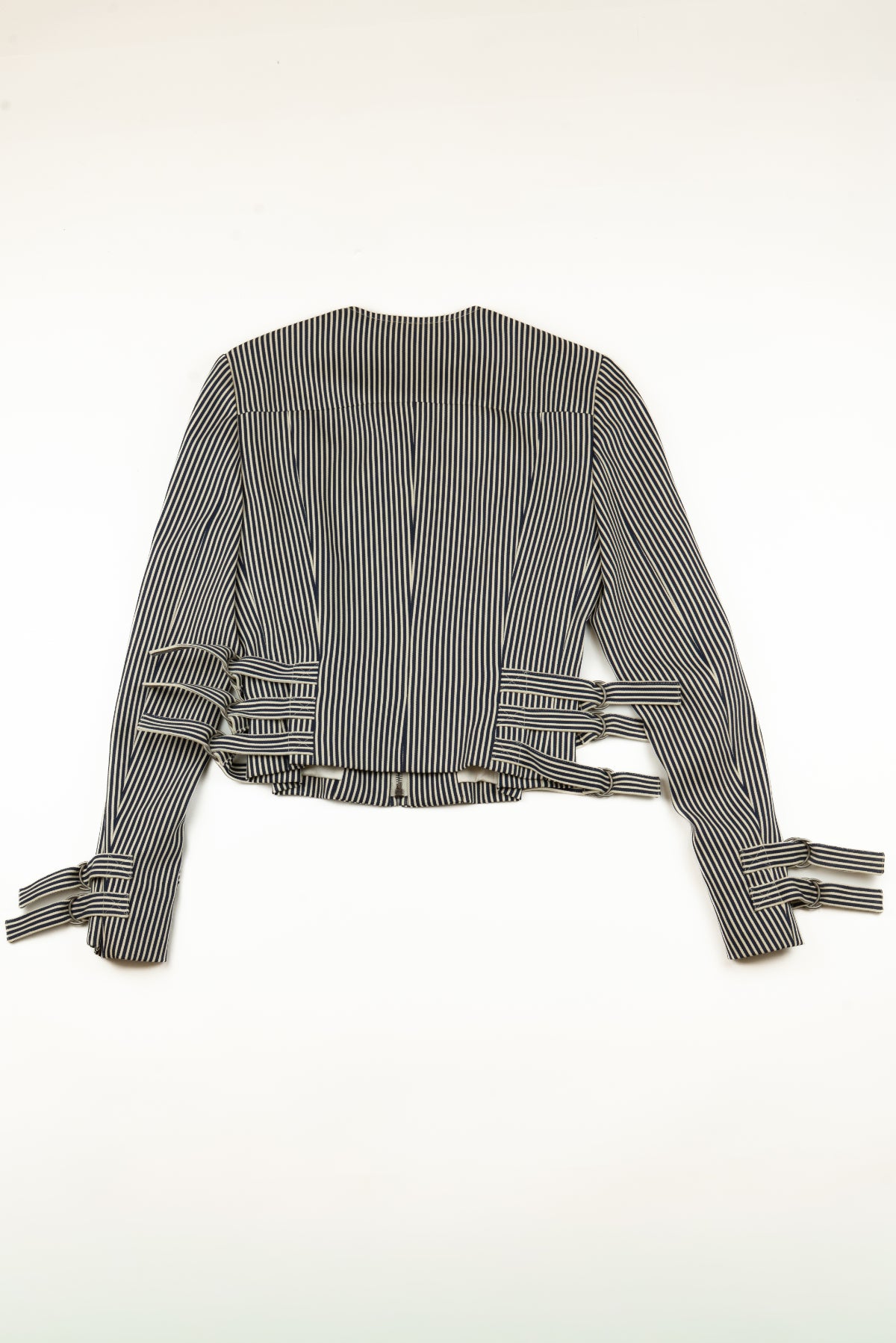 Galliano - Striped belted jacket, late 1990s