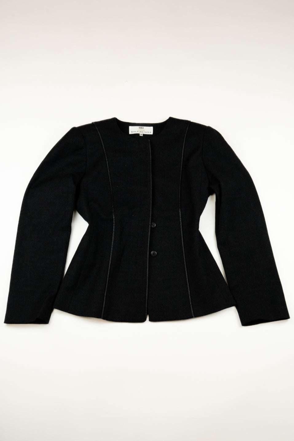Balenciaga - Dark Grey structured skirt suit, FW1998