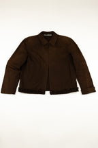 Miu Miu - brown shirt with eyelets and ruffled edges, SS1999